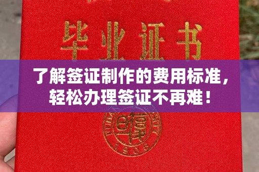 沁阳了解签证制作的费用标准，轻松办理签证不再难！